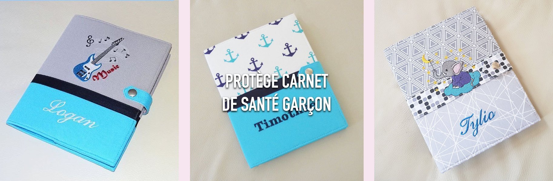 Protège carnet de santé garçon personnalisé